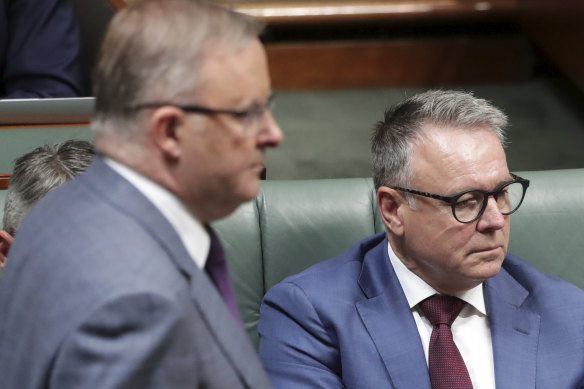 Shifting ideas: Opposition Leader Anthony Albanese with Joe Fitzgibbon earlier this year. 