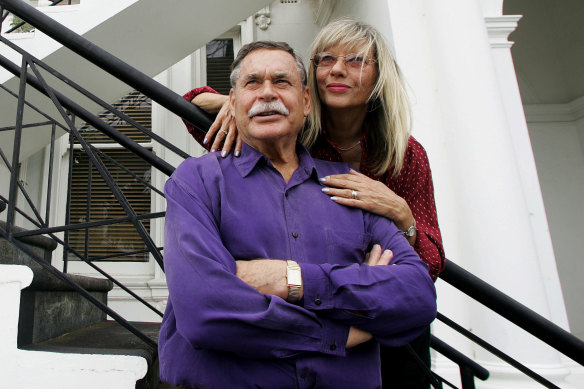Ron Barassi at home with his wife,  Cherryl.