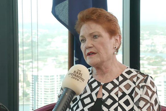 Pauline Hanson no programa. 
