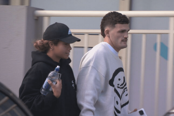 Nathan Cleary and Mary Fowler on Friday.