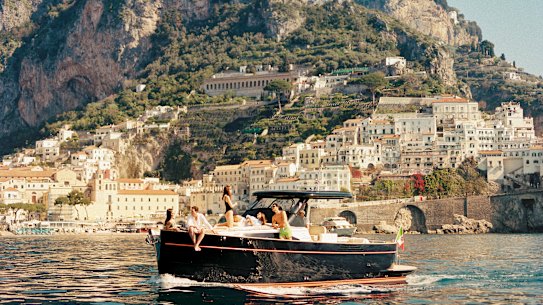Luxury Venice Simplon-Orient-Express boat excursion, Amalfi Coast, Italy.