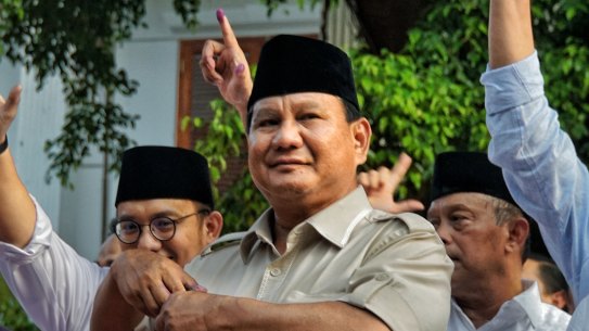 The nationalist general Prabowo Subianto again threatened to challenge the results.