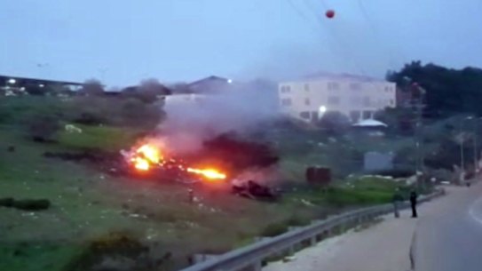 Israel carries out 'large-scale attack' in Syria after Israeli jet crashes under anti-aircraft fire