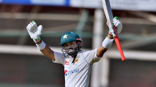 Pakistan’s Mohammad Rizwan scored a century to help his side to a draw in the second Test against Australia.