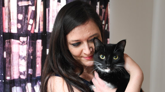 Katrina Hitchcock has a pet cat Zeus - which it made it more difficult to find a rental home.