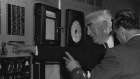 Robert Menzies at the Opening of the Lucas Heights reactor in April 1958.