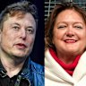 Elon Musk, Gina Rinehart and Larry Ellison with their ballooning fortunes are among the winners of 2025.