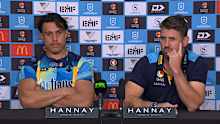 Josh Hannay in the press conference.