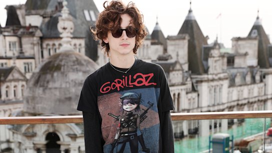 Timothee Chalamet personifies the current lockdown look. 