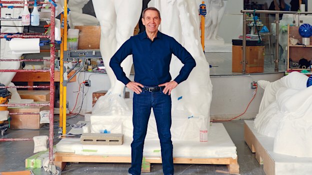 Jeff Koons in his New York studio. After meeting Salvador Dali in New York at age 18, Koons remembers thinking of his future art career: "This is a way of life, and I believe I can do this.” 