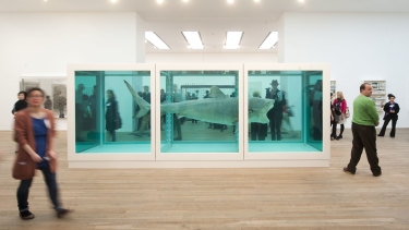  Hirst’s (in)famous shark in formaldehyde, The Physical Impossibility of Death in the Mind of Someone Living, commissioned by adman Charles Saatchi in 1992.