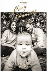 Prince Harry and Meghan's Christmas card featuring Archie.