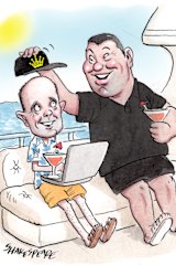 Hamish Douglass and James Packer