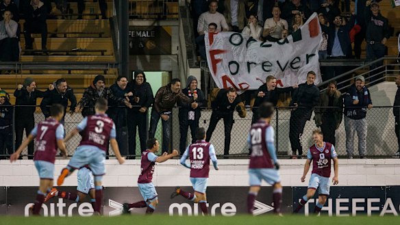 APIA Leichhardt playing Melbourne Victory in the FFA Cup in 2018.