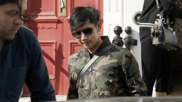 Vorayuth 'Boss' Yoovidhya, whose grandfather co-founded energy drink company Red Bull, in London in 2017. There's a new warrant for his arrest.