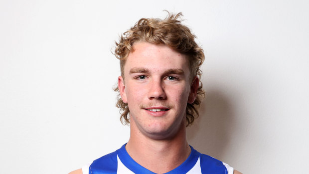 Jason Horne-Francis in his North Melbourne jumper.