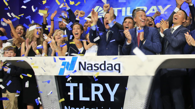 Tilray shares have surged this week but have fallen sharply on Thursday on Wall Street. 