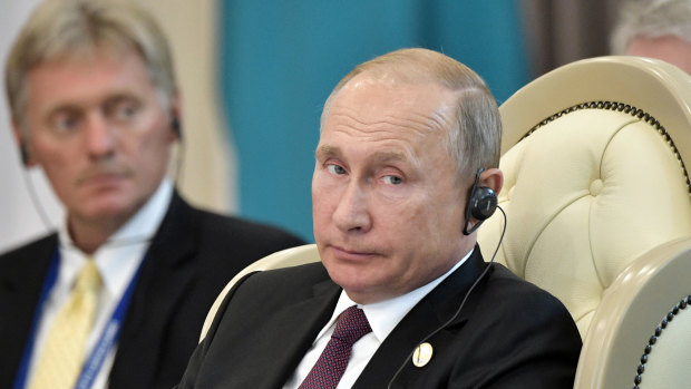 Russian President Vladimir Putin pictured at the 5th Caspian summit.