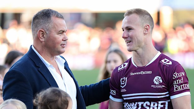 Anthony Seibold with Daly Cherry-Evans.