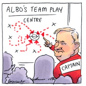 Anthony Albanese has begun to appoint staffers to key roles in his office. Illustration: Matt Golding