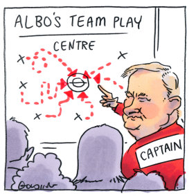Anthony Albanese has begun to appoint staffers to key roles in his office. Illustration: Matt Golding
