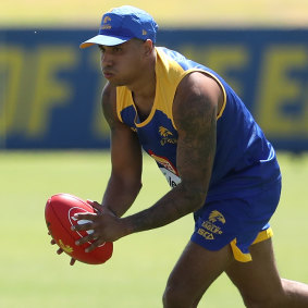 Tim Kelly reported to training early to get comfortable with his new surrounds at West Coast.