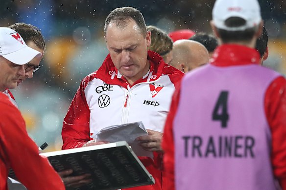 Swans coach John Longmire has fired back at Richmond counterpart Damien Hardwick.