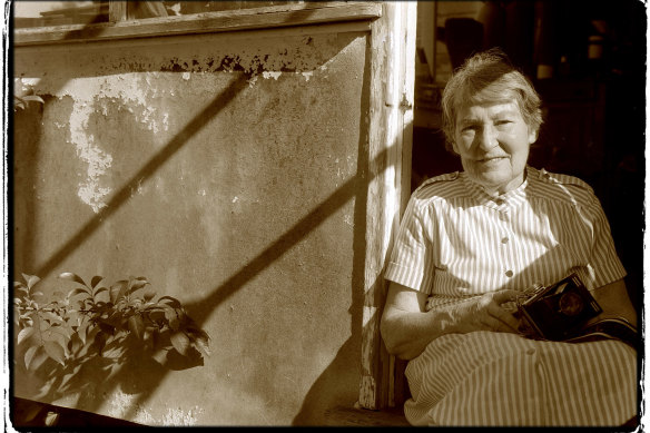 Olive Cotton photographed at her home near Cowra in 1993.