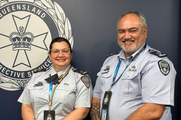 QCS Assistant Commissioner Eloise Hamlett, with head of intelligence Rob Wildin.