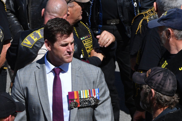 Victoria Cross recipient Ben Roberts-Smith at Remembrance Day commemorations at the Australian War Memorial last year.