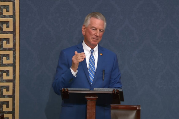 Republican Senator Tommy Tuberville has blocked 400 confirmations.