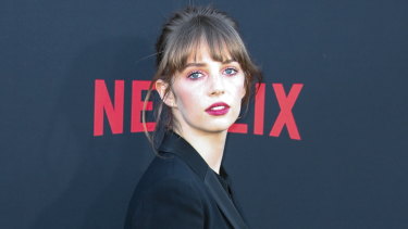 Maya Hawke on the red carpet at the California premiere of Stranger Things season three in June. 