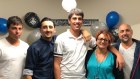 Christopher Cassaniti (centre) celebrating his 18th birthday with his family.