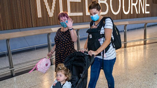 International arrivals at Melbourne airport last year.