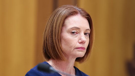 Former KPMG chief operating officer Eileen Hoggett appears before the committee on Friday.