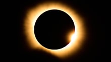 The total solar eclipse is seen from Berlanga de Duero, central Spain