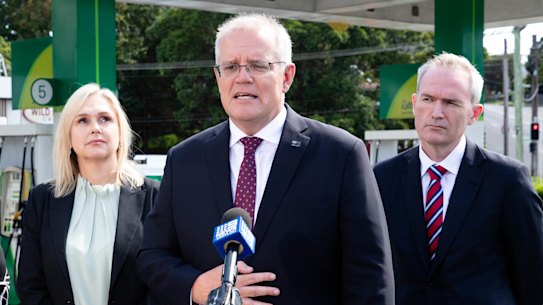 Scott Morrison campaigning in Sydney on Tuesday.