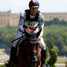 Christopher Burton and Shadow Man compete at the Palace of Versailles on the second day of the eventing competition. 
