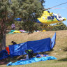Five children dead, several critical after jumping castle blown into air at Tasmanian primary school