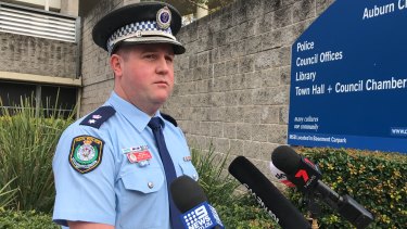 Acting Superintendent Peter Glynn speaks at Auburn on Sunday.