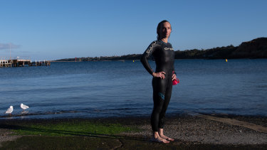 Whitney Sloan began ocean swimming for the first time during Melbourne's lockdown. 