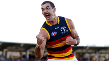 Taylor Walker was the man of the moment for Adelaide.
