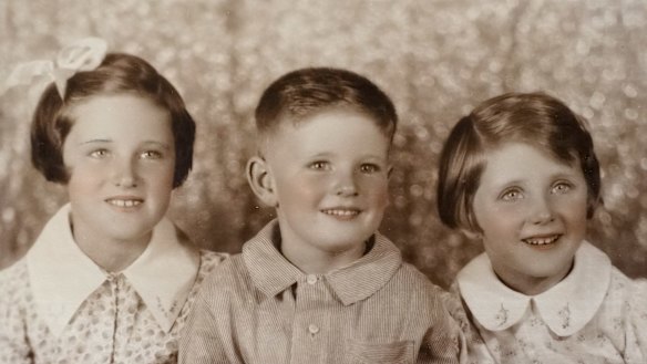 Fellow travellers: John Egan with sisters Patsy, left, and Margaret (the author’s mother). 