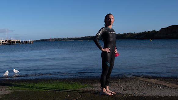 Whitney Sloan began ocean swimming for the first time during Melbourne's lockdown. 