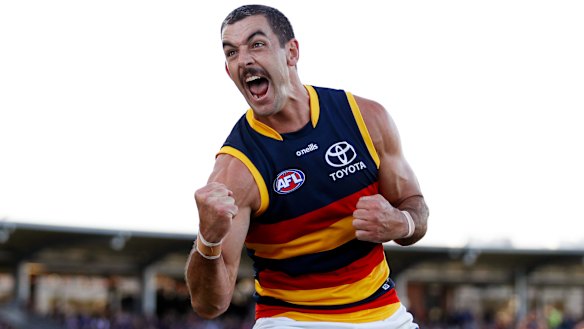 Taylor Walker was the man of the moment for Adelaide.