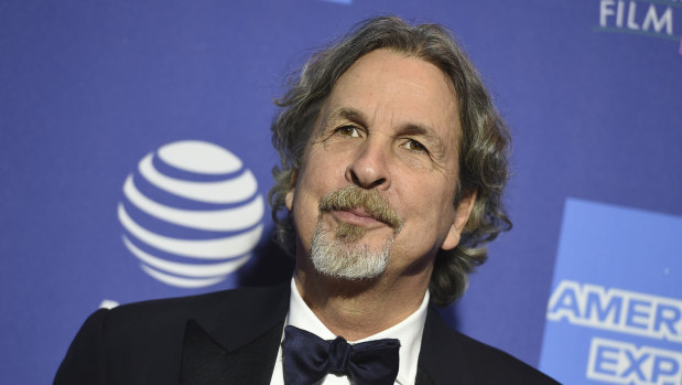 Peter Farrelly poses for a photo at this year's Golden Globes. 
