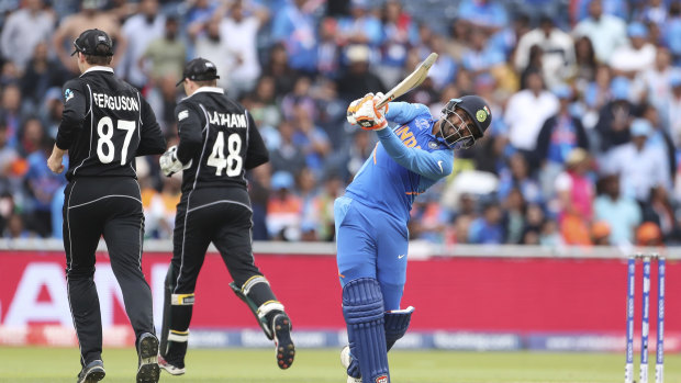 A frustrated Ravindra Jadeja leaves the field during India's World Cup semi-final loss to New Zealand.