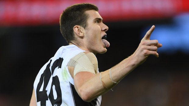 Mason Cox was on target for the Pies.