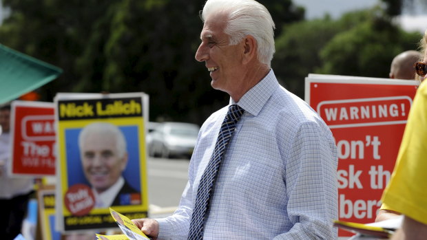 Nick Lalich campaigning ahead of the 2011 state election. 