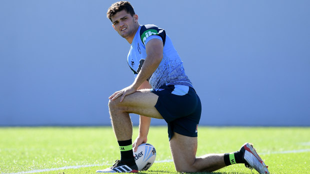 Under pressure: NSW Blues player Nathan Cleary.